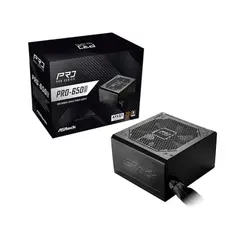 ASROCK - Fuente de Poder PRO-650B 650W 80+ Bronze ATX 3.1