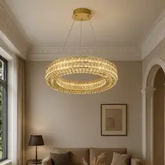GENERICO - Lámpara Colgante Cristal Gold Led 60W