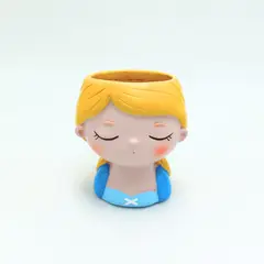 GENERICO - Maceta Decorativa Cenicienta de Resina Con Drenaje