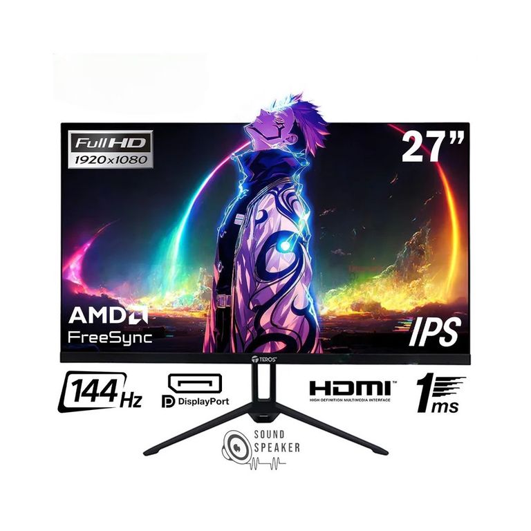 MONITOR PLANO TE-2714S 27 IPS 144HZ 1MS DP HDMI PARLANTES