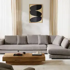 GENERICO - Seccional Trini en Tela Chenille Antifluido Sofá Moderno y Cómodo