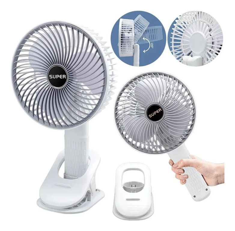 Ventilador Multiuso Portatil con Clip y Porta Celular