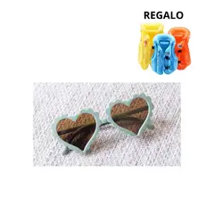GENERICO - Lentes de Sol Niña Corazon Vintage PL2916 Verde + Chaleco Flotador