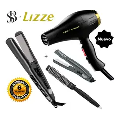 LIZZE - PLANCHA EXTREME Y SECADORA SUPREME DE CABELLO + MINI PLANCHA + CEPILLO TERMIX