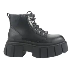 CHALADA - Botin Mujer Negro Plataforma Bresh-2