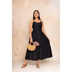 ARMA TU LOOK - VESTIDO VERSALLES CON BOTONES FORRADOS Y TIRAS REGULABLES