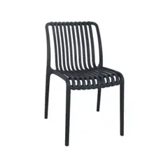 PET MOOD - Silla Plástica Moderna Para Comedor o Terraza Color Negro
