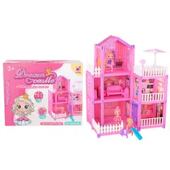 GENERICO - Casa de Muñecas Dream Castle 3 Pisos Con 7 Habitaciones
