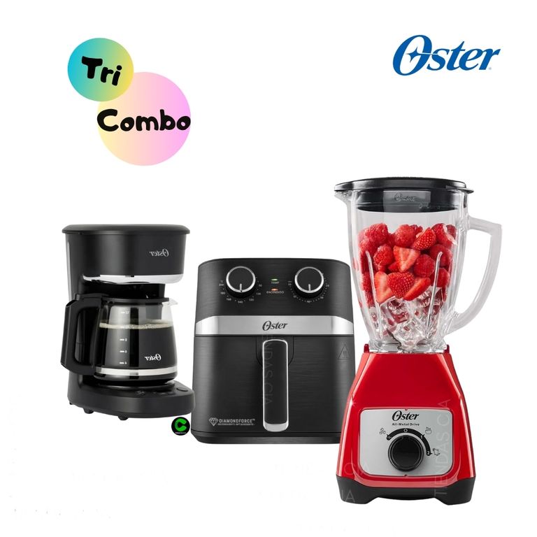 TriCombo Licuadora 1.5 L+ Freidora y Cafetera