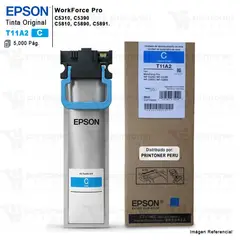 EPSON - Tinta T11A Cyan T11A2 WF C5310 C5810 C5890 Bolsa de 39ml