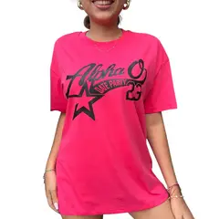 ENGELL - Polo oversize Alpha Fucsia