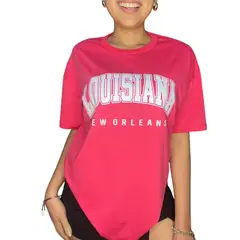 ENGELL - Polo Oversize Louisiana Fucsia