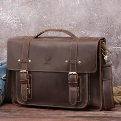 ARMUZ - Maletín de Cuero Vacuno de Alta gama -THANOS- MH589 PARA LAPTOP