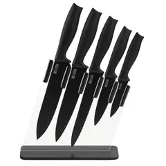 BELESSI - Set de Cuchillos x5 con Mango Soft Touch + Organizador Acrílico