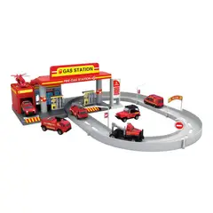 GENERICO - Estación De Servicio Y Bomberos Con Accesorios De Juguete 21 Pcs