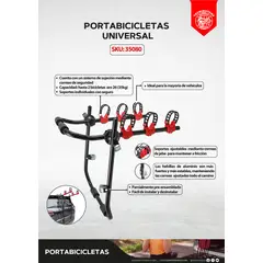 GENERICO - PORTABICICLETAS UNIVERSAL PARA AUTO