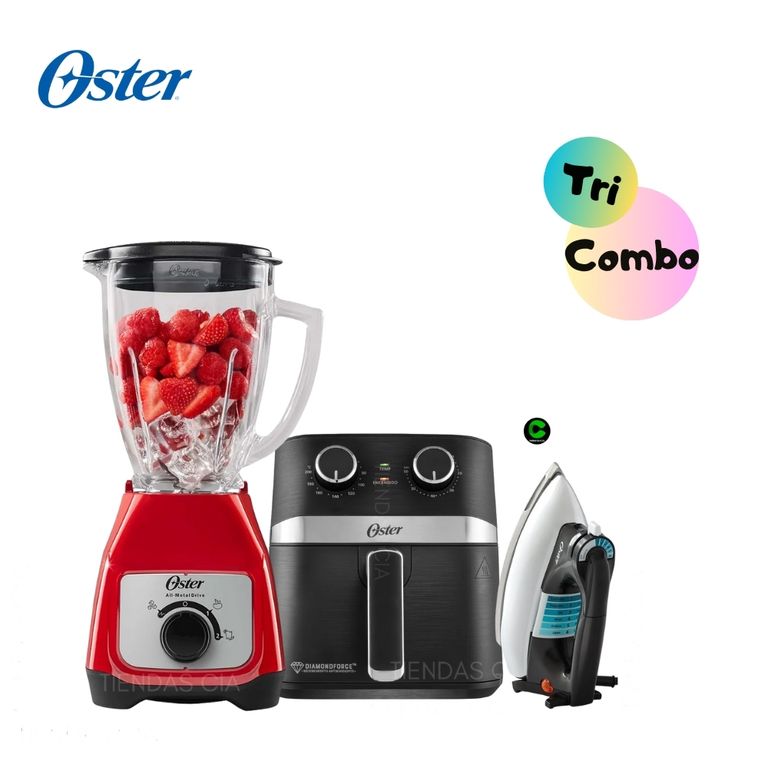 TriCombo Licuadora BLSTKAGRRD + Freidora y Plancha Clásica