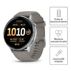 GARMIN - Smartwatch Venu 4 45mm Plata Running Deporte Fitness