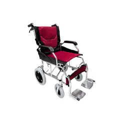 SALUX - SILLA DE PASEO ALUMINIO MALETA CON LONA ROJA