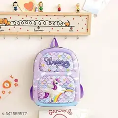 GENERICO - Mochila KAWAII Unicornio morado Infantes