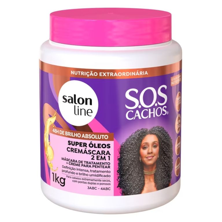 Cremáscara 2 en 1 SOS Cachos Super Óleos Nutritivos 1kg