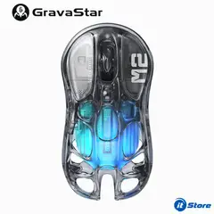 GRAVASTAR - Mouse MERCURY M2 Inalambrico TRANSPARENT BLACK