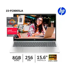 HP - Laptop 15-FC0005LA AMD Ryzen 3 7320U 8Gb Ram 256Gb SSD 156” FHD Wind 3 CELDAS-802M8LA