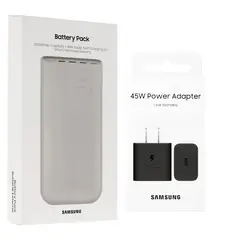 SAMSUNG - Batería Power Bank 20000mah 45w + Cargador 45W