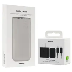 SAMSUNG - Batería Power Bank 20000mah 45w + Cargador 45w con Cable 18M