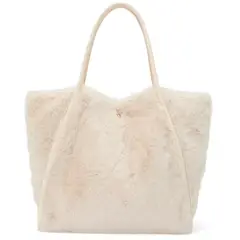 VICTORIA'S SECRET - BOLSO GRANDE VICTORIA SECRET DE PIEL SINTETICA CREMA