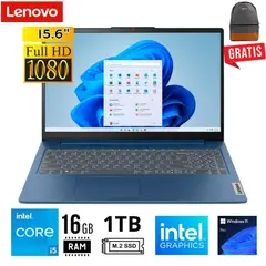 LENOVO - Notebook IdeaPad Slim 3 Intel Core i5-12450H 16GB RAM 1TB SSD 15.6" FHD