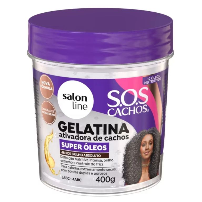 Gelatina Activadora de rizos SOS Cachos Super Óleos Nutritivos