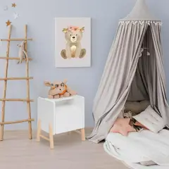 DIBA MUEBLES - Velador 1Cj Infantil Lukis Blanco