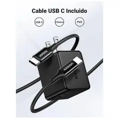 UGREEN - Cargador Usb C 25w + Cable Usb-C 50576 Negro