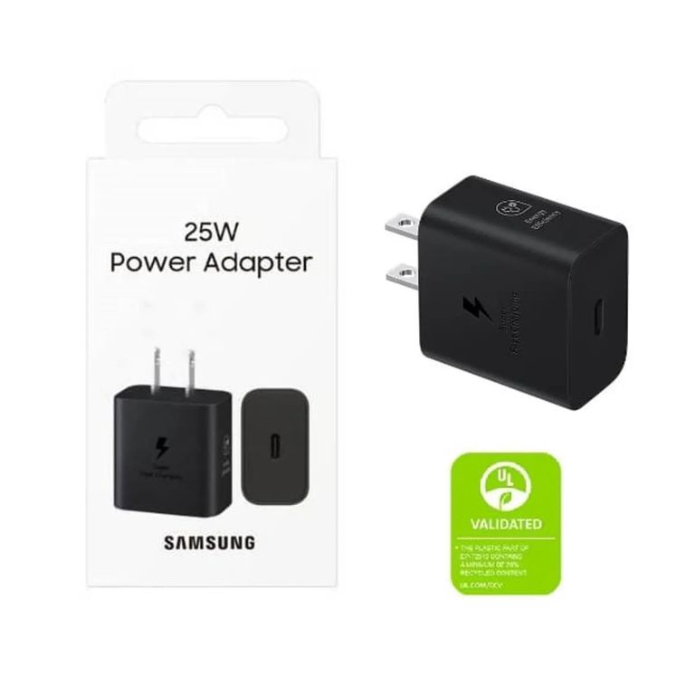 Cargador 25W Adaptador para S24 FE Negro