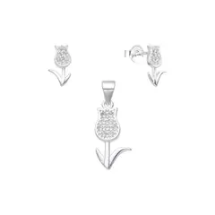 SANTORAL - Juego Tulipan Brillos - Plata