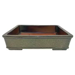 PERUBONSAI - MACETA ESMALTADA – 42.5 X 33.5 X 11.0 cm