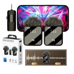 OEM - Micrófonos Inalámbrico Solaperos Dual 3 en 1 F11-2