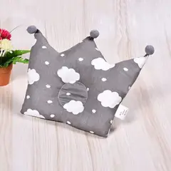 GENERICO - ALMOHADA CORONA PARA BEBÉ - Plomo