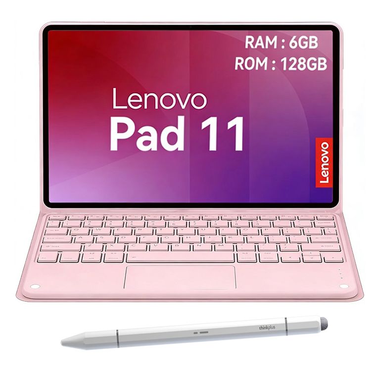 Tablet Pad 11 2025 6+128GB 11" WIFI 2.5K-Azul+Teclado Rosa+Lápiz táctil