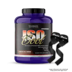 Ultimate Nutrition - Iso Cool 5 LB Chocolate Crema - Proteina Isolatada + Straps