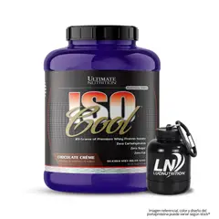Ultimate Nutrition - Iso Cool 5 LB Chocolate Crema - Proteina Isolatada + Portaproteina