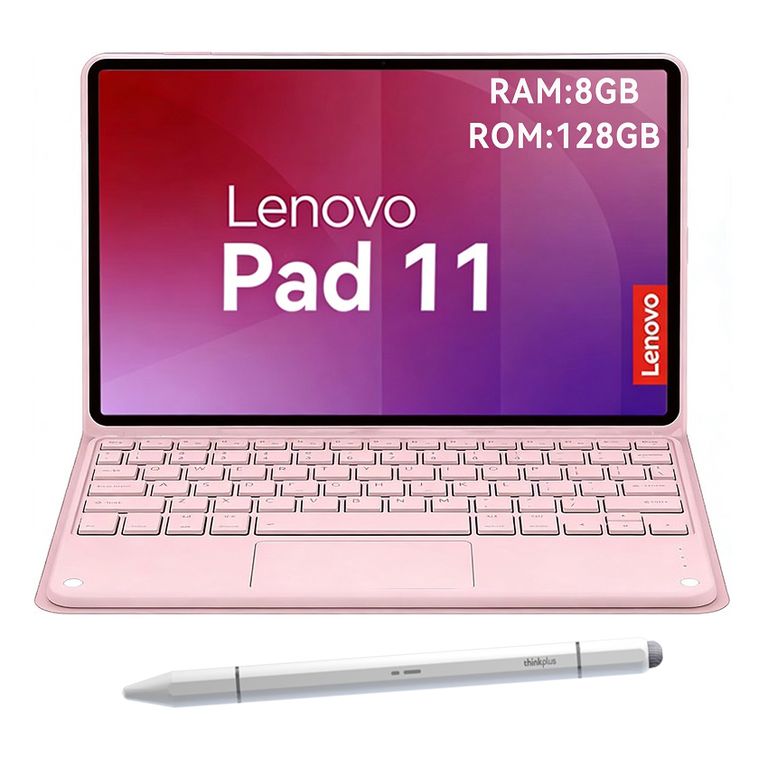 Tablet Pad 11 2025 8+128GB 11" WIFI 2.5K-Gris+Teclado Rosa+Lápiz táctil