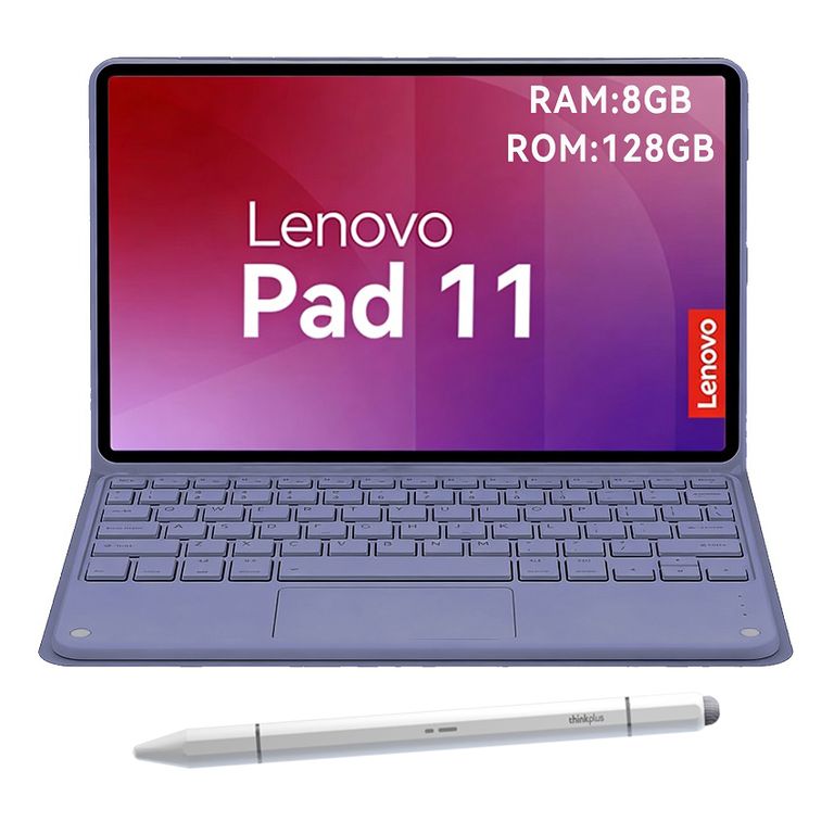 Tablet Pad 11 2025 8+128GB 11" WIFI 2.5K-Azul+Teclado Púrpura+Lápiz táctil
