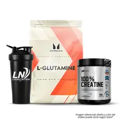 MYPROTEIN - L - Glutamina 1 Kg + Creatina Universe Nutrition 150 G - Creatina Monohidratada + Shaker