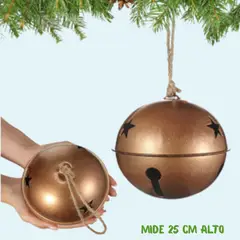GENERICO - Cascabeles Navidad Dorado Arbol Adornos - Miden 25 cms