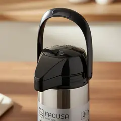 FACUSA - Termo De Acero Inoxidable 1.9 Litros Sifón PLATEADO