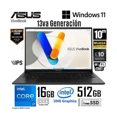 ASUS - ULTRABOOK X1605 16 IPS I7 13VA 16GB 512GB SSD LECTOR HUELLA W11