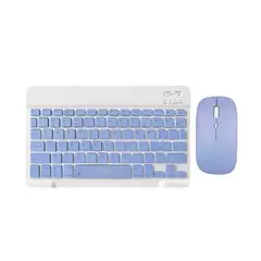 GENERICO - Teclado Mouse Super Delgado Morado Inalambrico