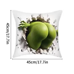 IMPRESIONARTE - Cojin Grinch Funny - Cojín decorativo